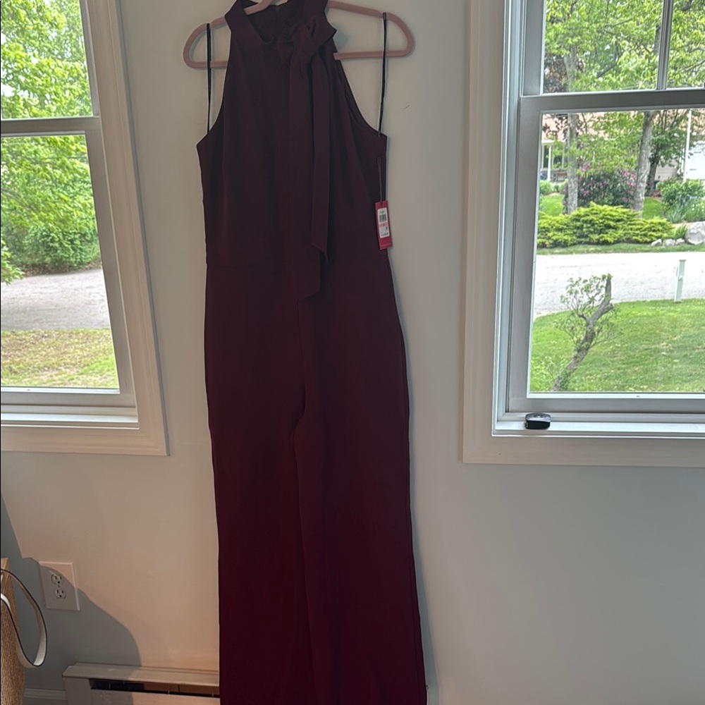 Vince Camuto Red Sleeveless Jumpsuit